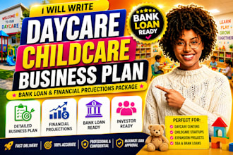 write daycare preschool childcare business plan for bank loan approval