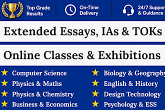 expert ib hl sl ias, essay writing in extended and toks