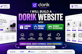 build dorik landing page product listing sellfy payment integrations website