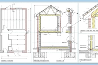 provide UK building regulations drawing package for building control approval
