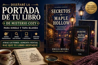 disenare la portada de tu libro de misterio cozy para kindle y tapa blanda