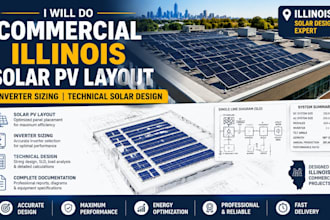 do commercial illinois solar pv layout inverter sizing technical solar design