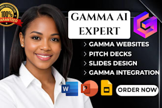 design gamma ai pitch deck, presentation slides and canva design