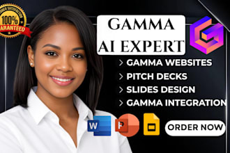 design a stunning pitch deck or business presentation with gamma ai
