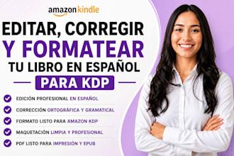 editar, corregir y formatear tu libro en español para KDP
