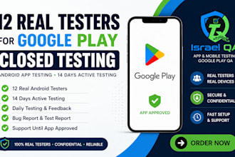 provide 12 testers for google play closed testing android app testing