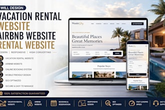 design a vacation rental, vacation website, airbnb website, rental website