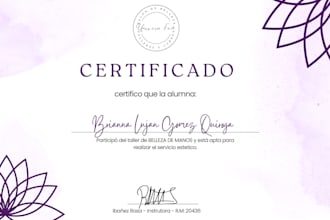 design a professional certificate or diploma