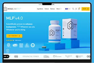 build peptide website supplement website nutraceutical shopify store