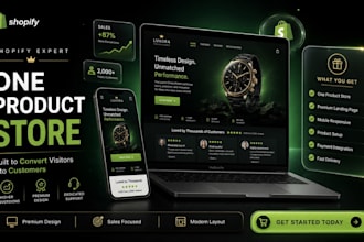 create shopify one product store for dropshipping business