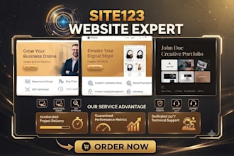 design, redesign or customize a professional site123 website