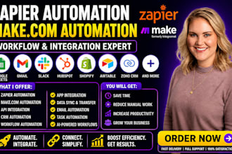 zapier automation, zapier integration, make com automation, crm automation