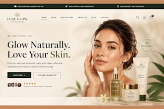 design beauty skincare website skincare store