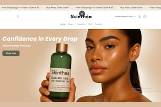 design aesthetic beauty website, cosmetics store, skincare website, beauty store