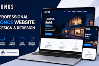 design, redesign, or develop a professional ionos website or wordpress website