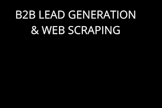 do web scraping, data extraction and b2b lead generation