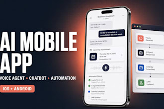 build ai mobile app, ai voice agent and chatbot automation