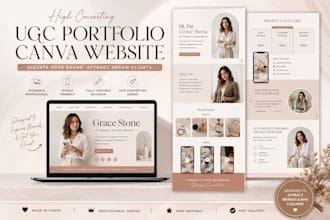 design and redesign high converting ugc portfolio website in canva, media kit