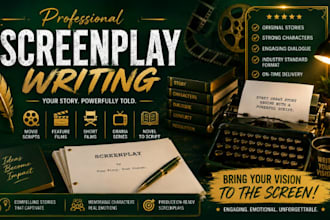 write a compelling movie script, feature film, or screenplay