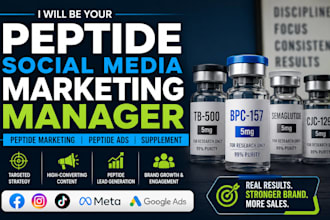 peptide social media marketing manager peptide marketing peptide ads supplement