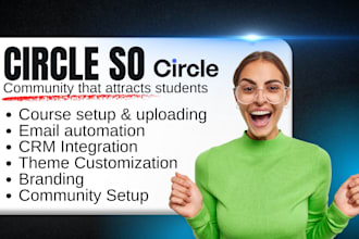 build circle so online course community, circle so website and circle so manager