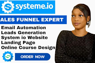 design systeme io website, sales funnel, landing page and setup