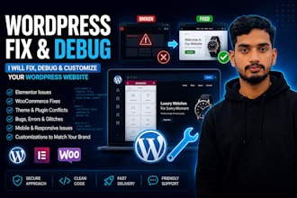 fix, debug and customize your wordpress website