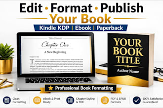 format your ebook, paperback, and hardcover for amazon KDP