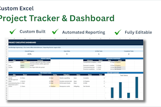 create an excel project management tracker for construction and engineering