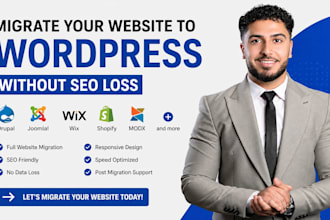 migrate drupal joomla wix modx shopify website to wordpress without SEO loss