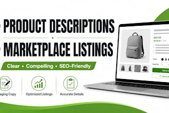 write product descriptions and marketplace listings
