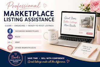 write professional marketplace listings for your items
