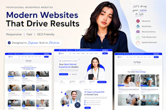 design medical healthcare dental clinic wordpress website