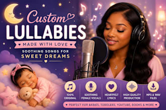 write, sing and produce a custom lullaby for babies