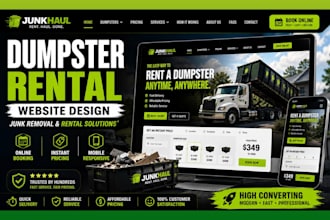 dumpster rental website junk removal rental website with online booking, pricing