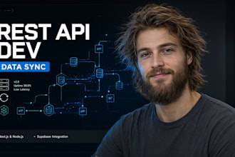 develop rest API integration for react next js and node js and supabase web app