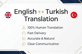manually translate english to turkish and turkish to english