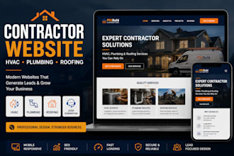 design contractor website for hvac plumbing roofing business