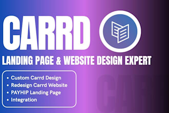 carrd website design, carrd landing page, redesign carrd website carrd co payhip