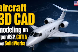 design accurate aircraft 3d cad modeling on openvsp, catia and solidworks