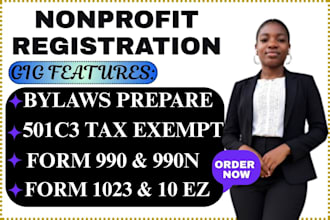 register your nonprofit, 501c3 tax exempt, bylaws, form 1023ez, ein