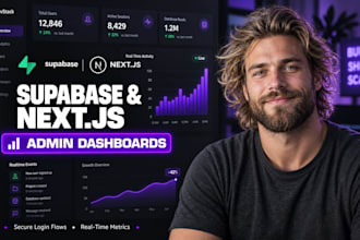 build supabase authentication database and admin dashboard for next js web app
