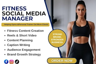 your gym and fitness social media manager for facebook and instagram