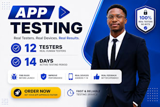provide testers for your app 12 testers or 20