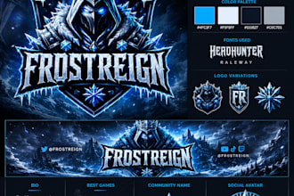 create gaming gamertag with a complete gaming brand identity
