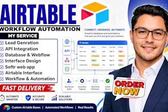 setup airtable database, airtable automation, CRM, softr web app airtable expert