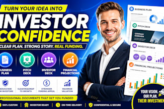 business consultant strategy plan pitch deck financial projections startup