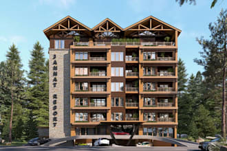 2d drawing, sketchup model, cgi commercial apartment renderings for construction