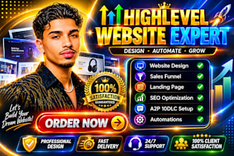 gohighlevel website design, ghl landing page sales funnel, ghl automation