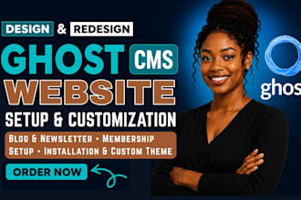build ghost cms website setup ghost blog customize ghost theme ghost newsletter